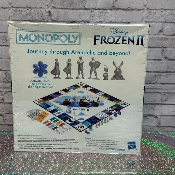 Disney Frozen II Monopoly Game Toy Hasbro Gaming New Sealed - Picture 5 of 14